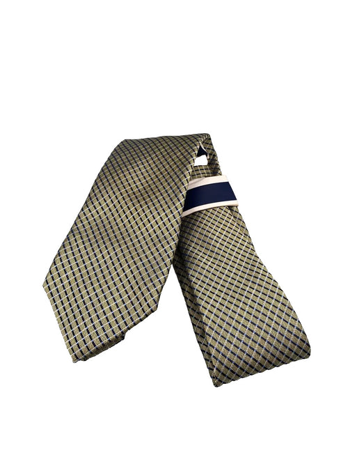 Club Room Men's Classic Grid Tie Yellow OS NWT